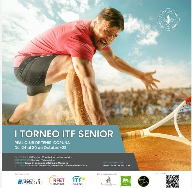 Cartel del I Torneo ITF Seniors Real Club de Tenis Coruña