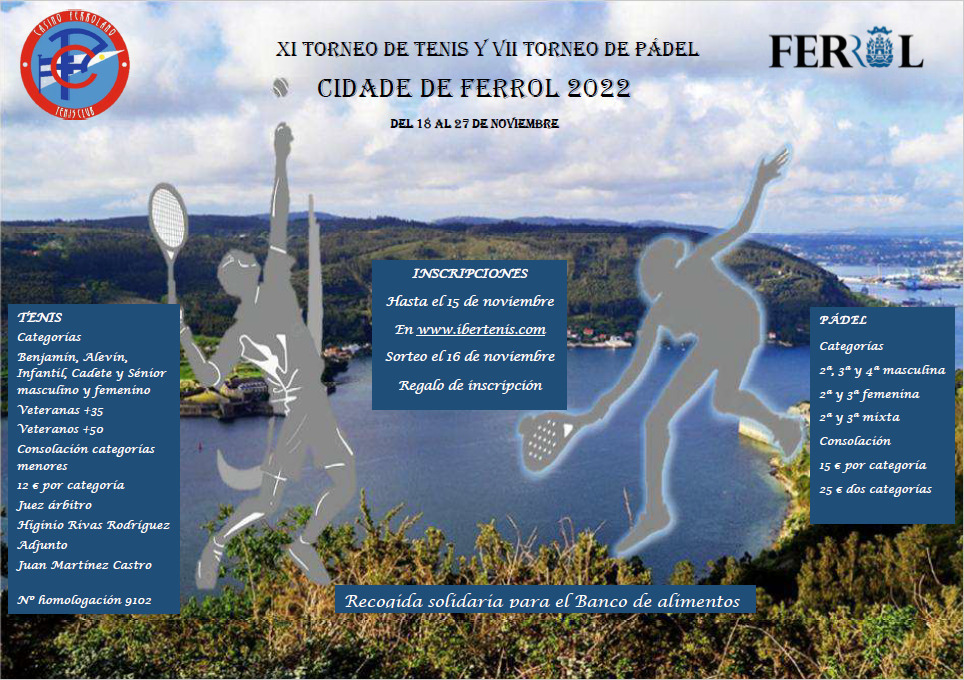 Cartel del XI Torneo de Tenis Cidade de Ferrol 2022