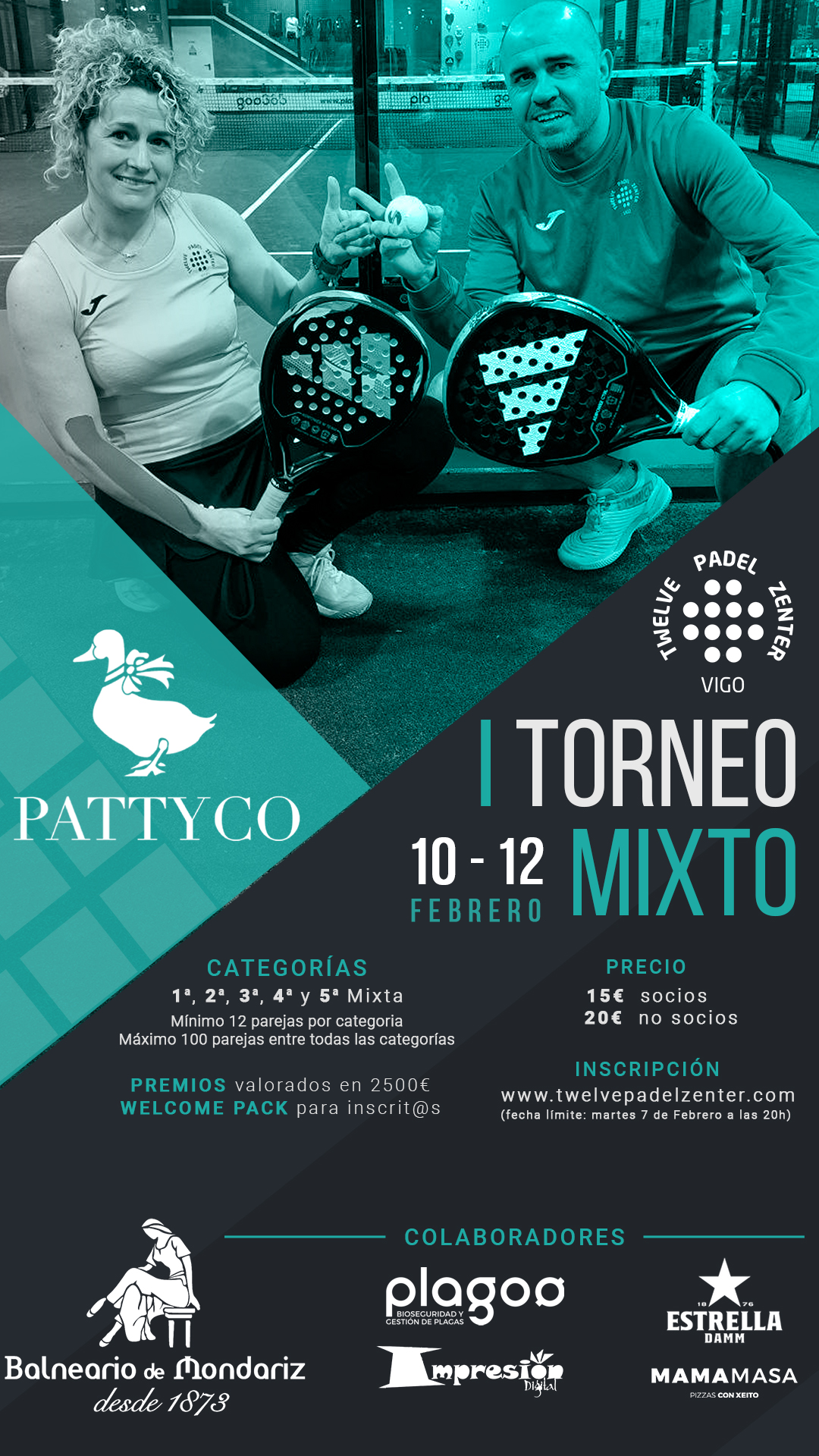 Cartel del I TORNEO MIXTO 10-12 FEBRERO by PATTYCO