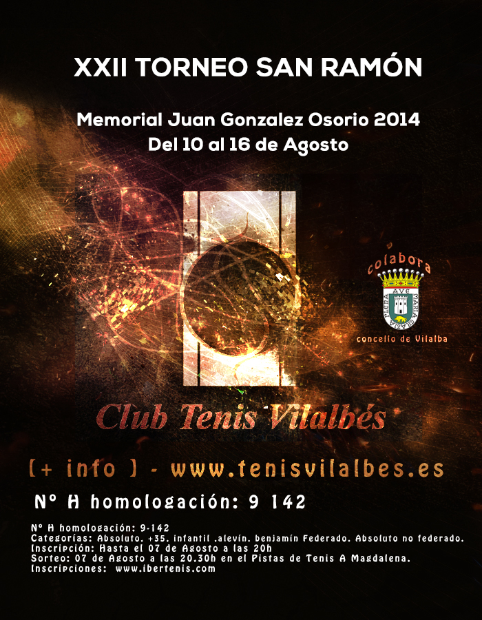 Cartel del XXII TORNEO SAN RAMON 2014-Memorial Juan Gonzalez Osorio