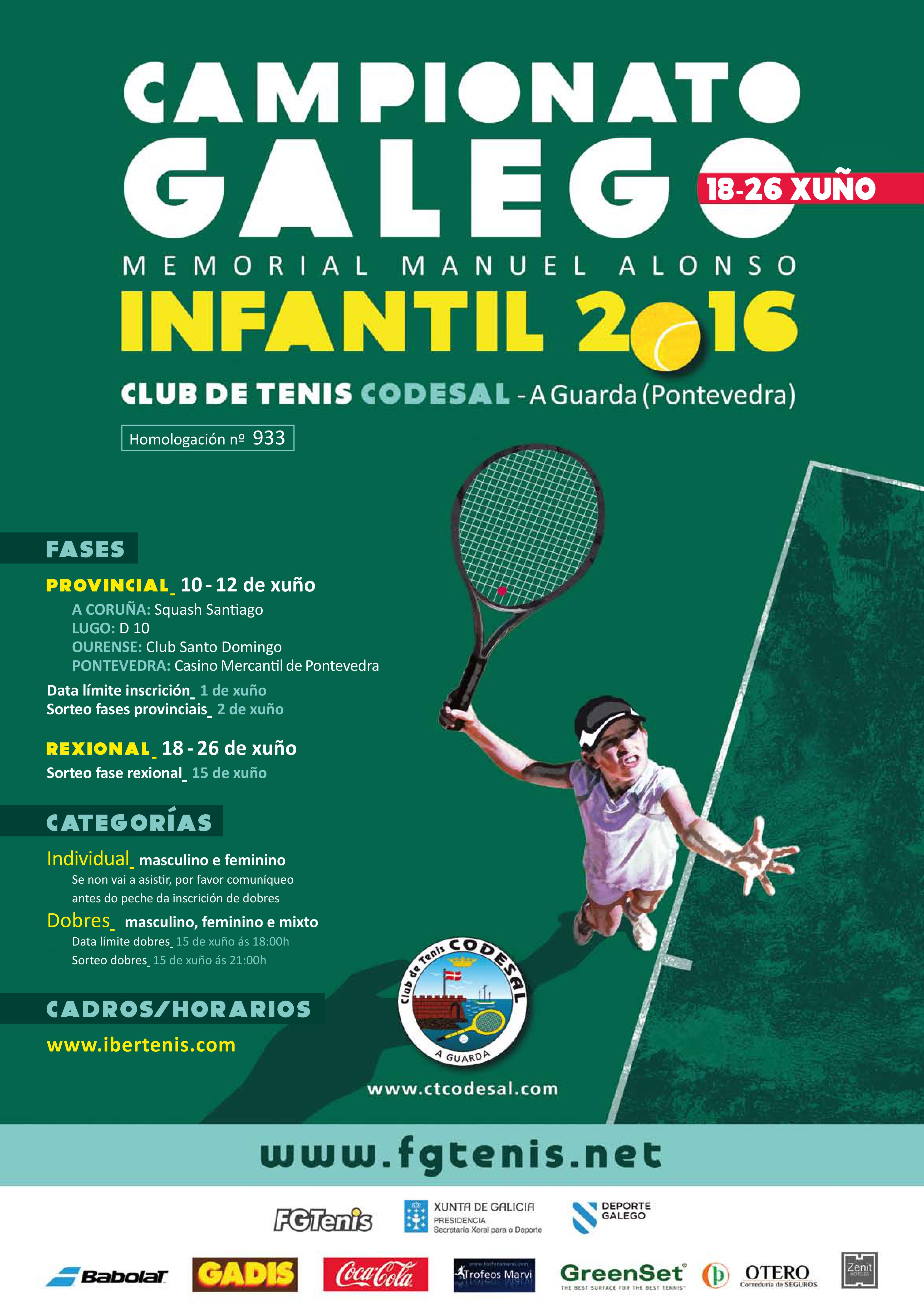 Cartel del FASE PROVINCIAL LUGO CAMPEONATO GALLEGO INFANTIL MANUEL ALONSO 2016
