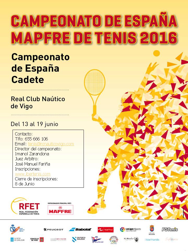 Cartel del Campeonato de España Cadetes 2016