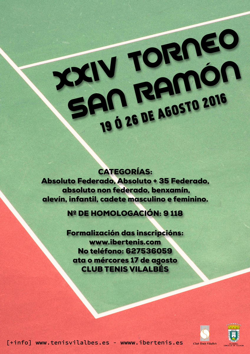 Cartel del XXIV TORNEO SAN RAMON 2016