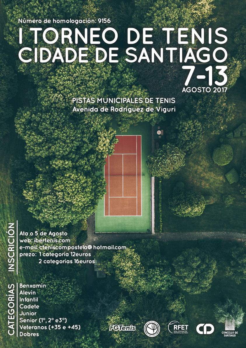 Cartel del I Torneo de Tenis Cidade de Santiago