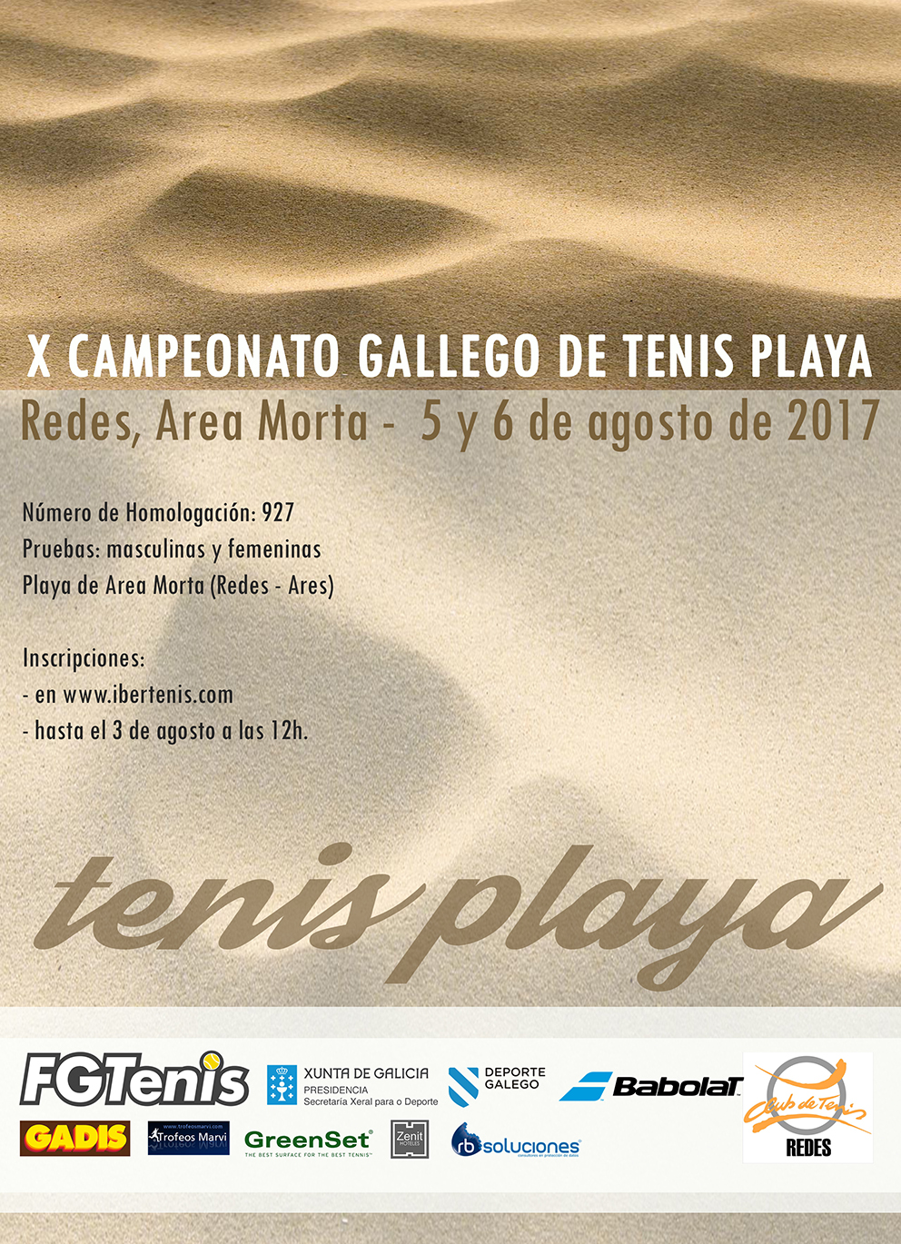 Cartel del CAMPEONATO GALLEGO DE TENIS PLAYA 2017