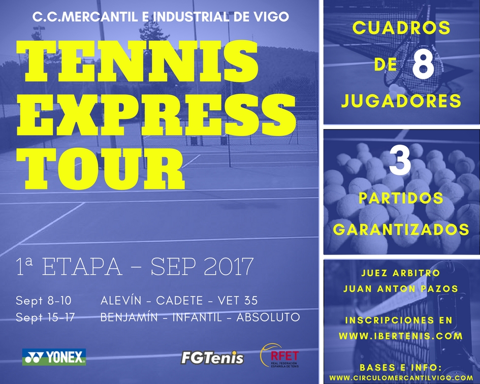 Cartel del TENIS EXPRESS TOUR 1 - Mercantil Vigo