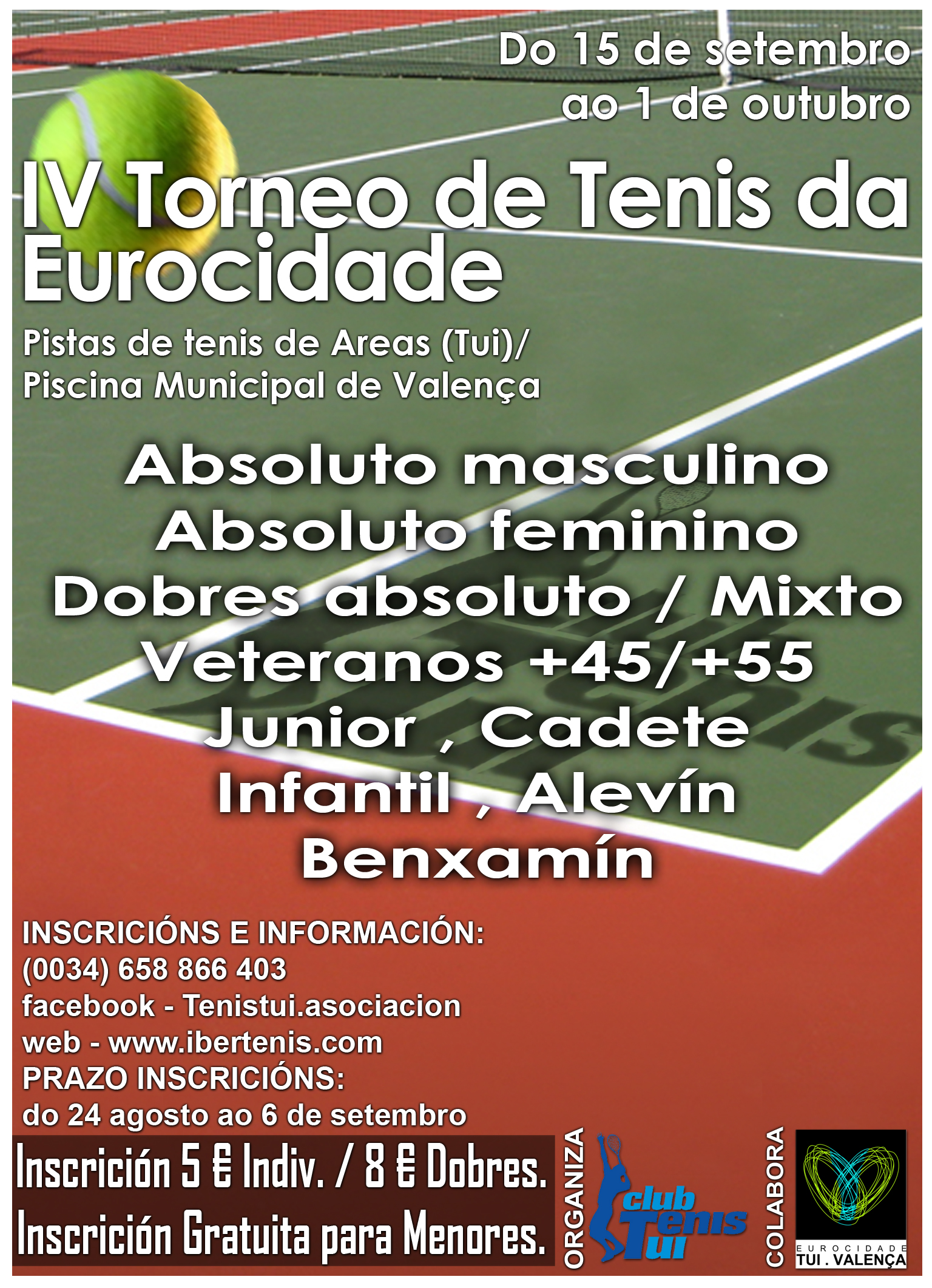 Cartel del IV Torneo De Tenis Da Eurocidade