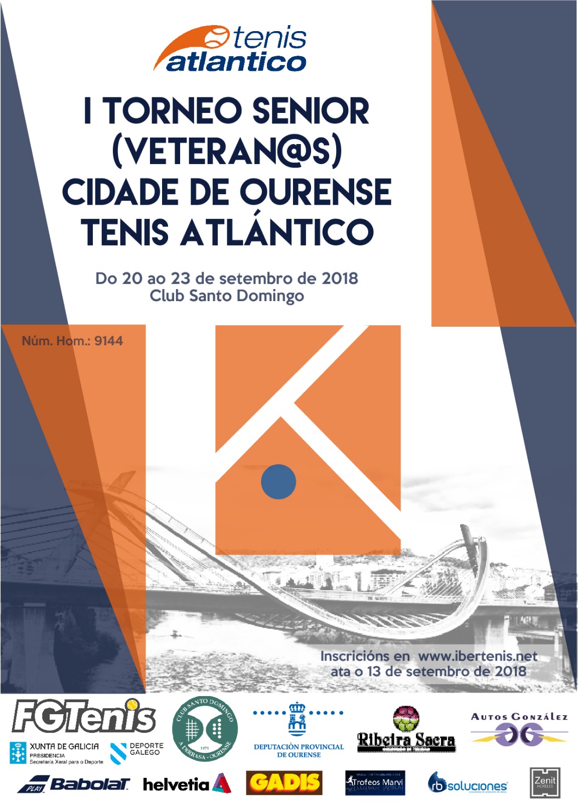 Cartel del I TORNEO SENIOR (veteran@s) CIDADE DE OURENSE  -TENIS ATLÁNTICO