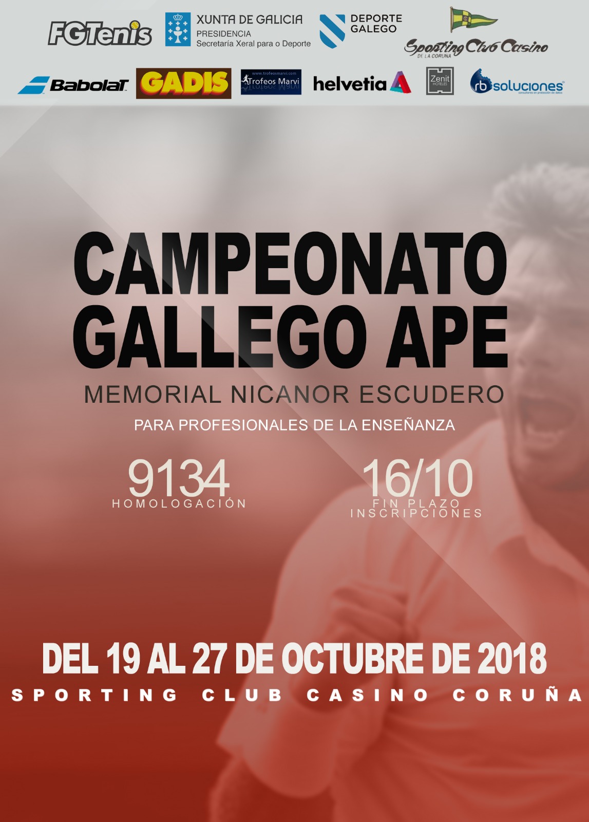 Cartel del CAMPEONATO GALLEGO APE - MEMORIAL NICANOR ESCUDERO 2018