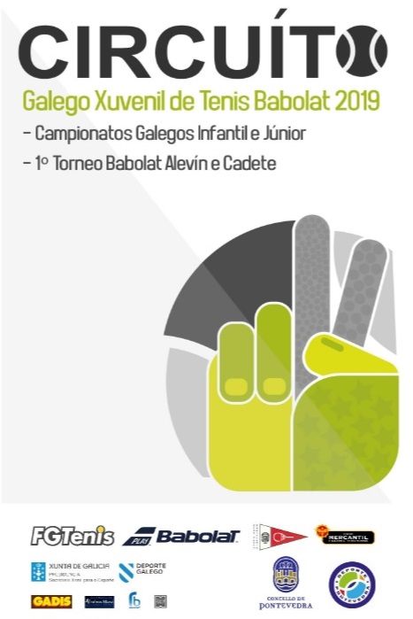 Cartel del Circuito Juvenil FGTenis - Campeonatos Gallegos Infantil y Junior - 1ºTorneo Babolat Alevín y Cadete