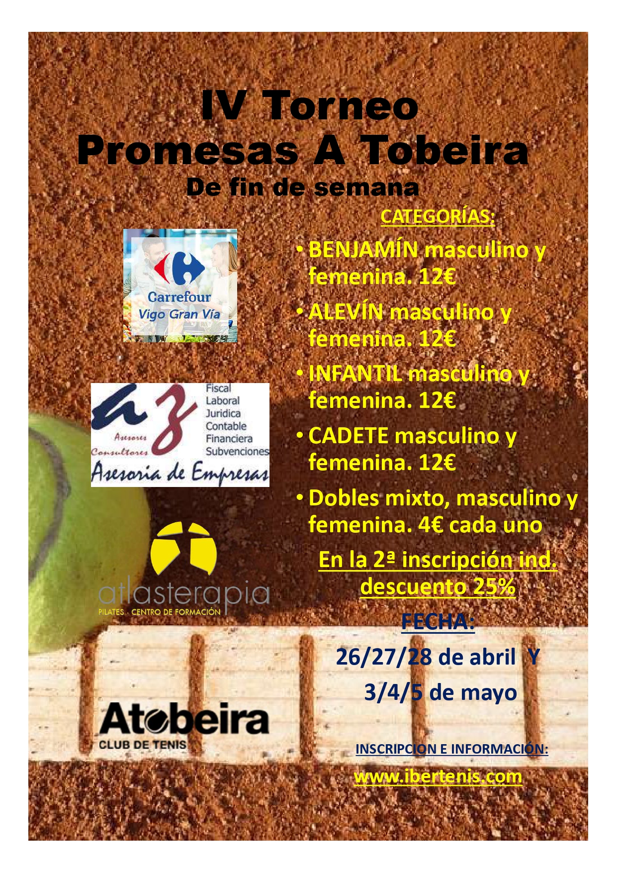 Cartel del IV Torneos Promesas A Tobeira - de fin de semana