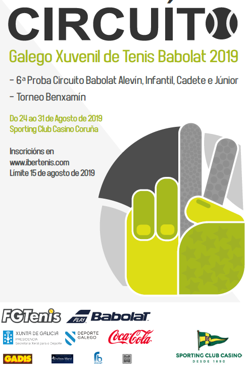 Cartel del 6ª PRUEBA CIRCUITO BABOLAT - CASINO CORUÑA