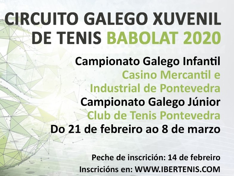 Cartel del 1ª Proba Circuito Babolat - Campionato Galego Infantil e Júnior