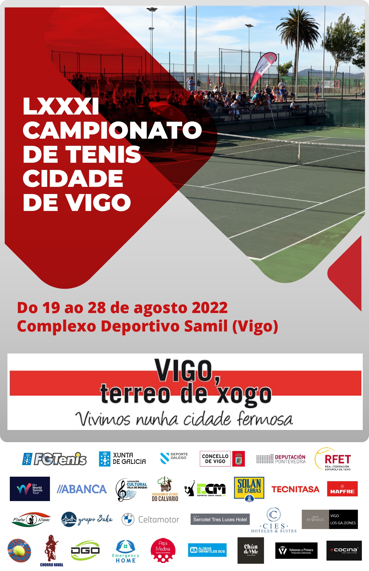 Cartel del LXXXI Campeonato de Tenis de VIGO
