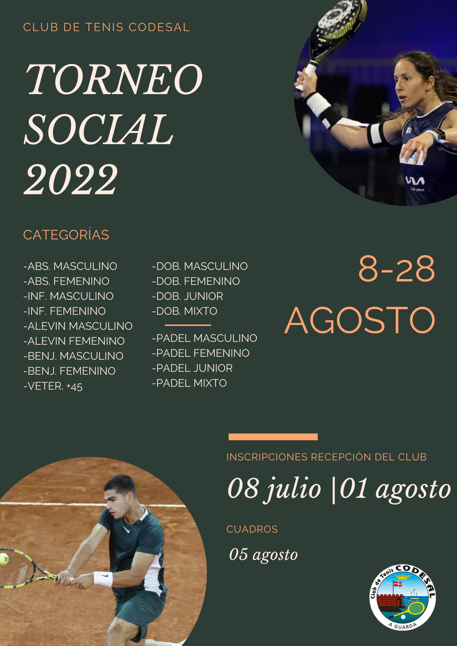 Cartel del Torneo Social 2022 C.T.  Codesal