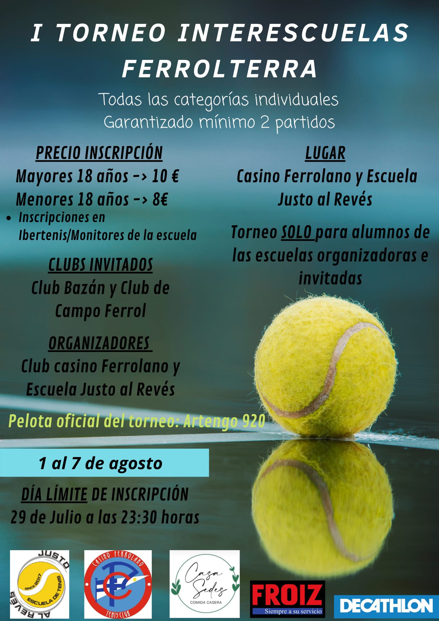 Cartel del I Torneo Interescuelas Ferrolterra