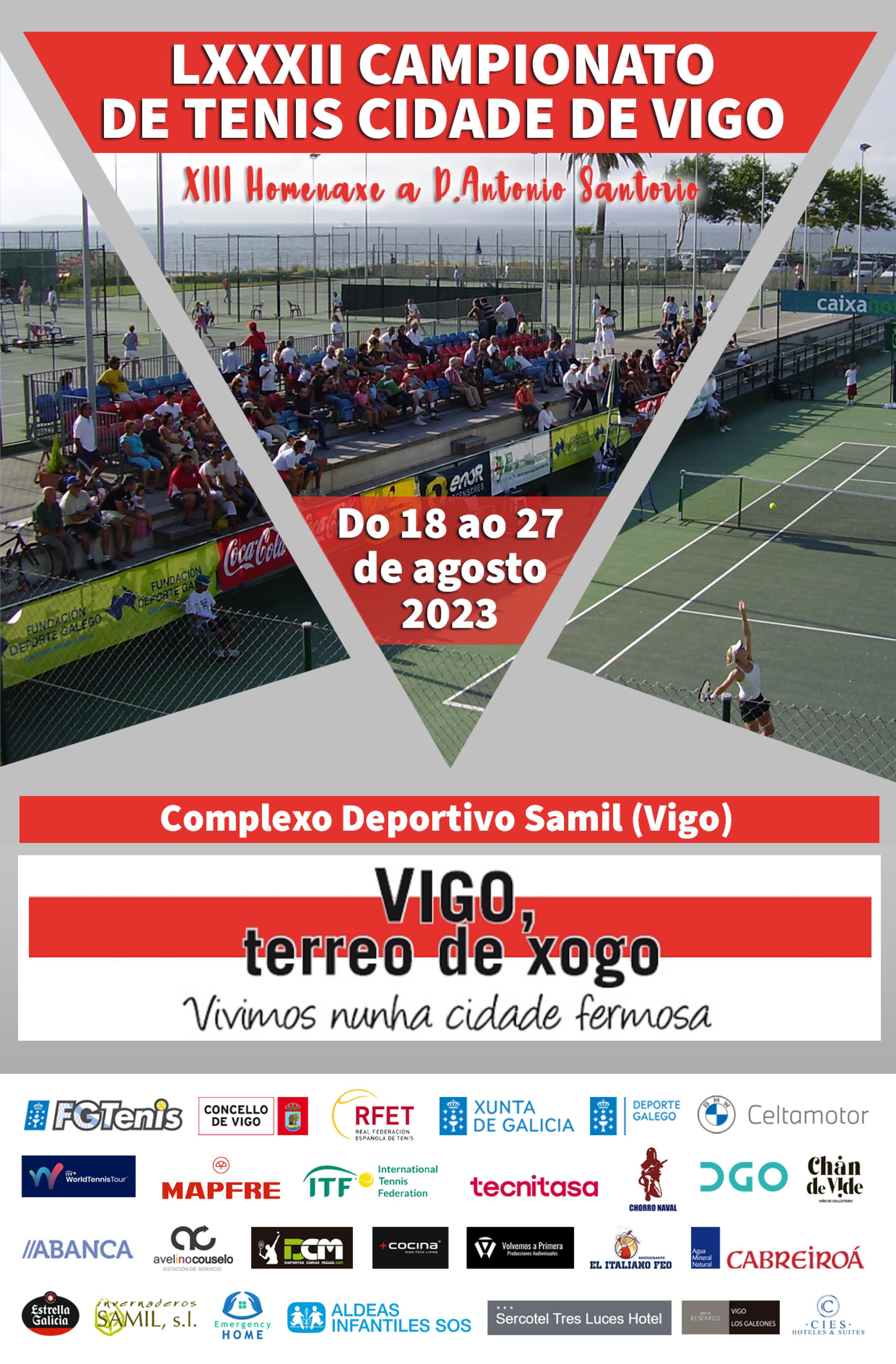 Cartel del LXXXII Campionato de Tenis Cidade de Vigo