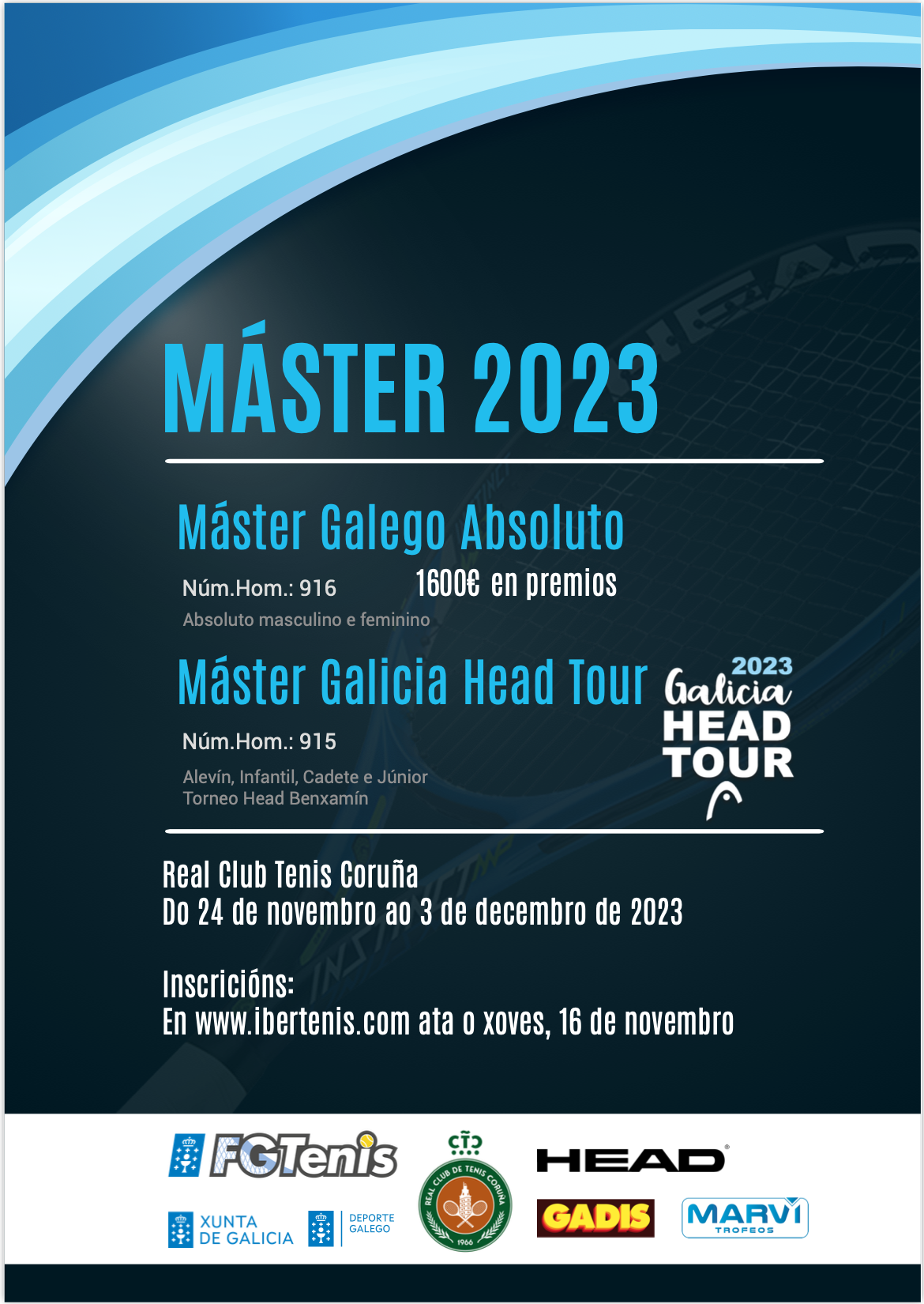 Cartel del Máster Absoluto e Master Head (Galicia Head Tour)