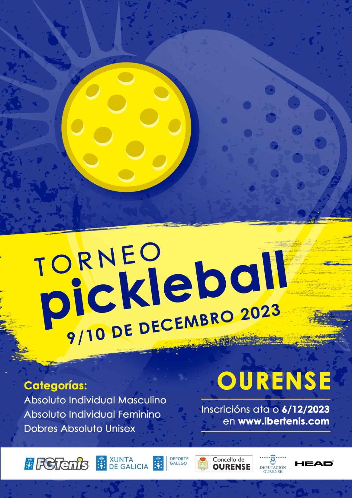 Cartel del I Torneo Pickleball Ourense