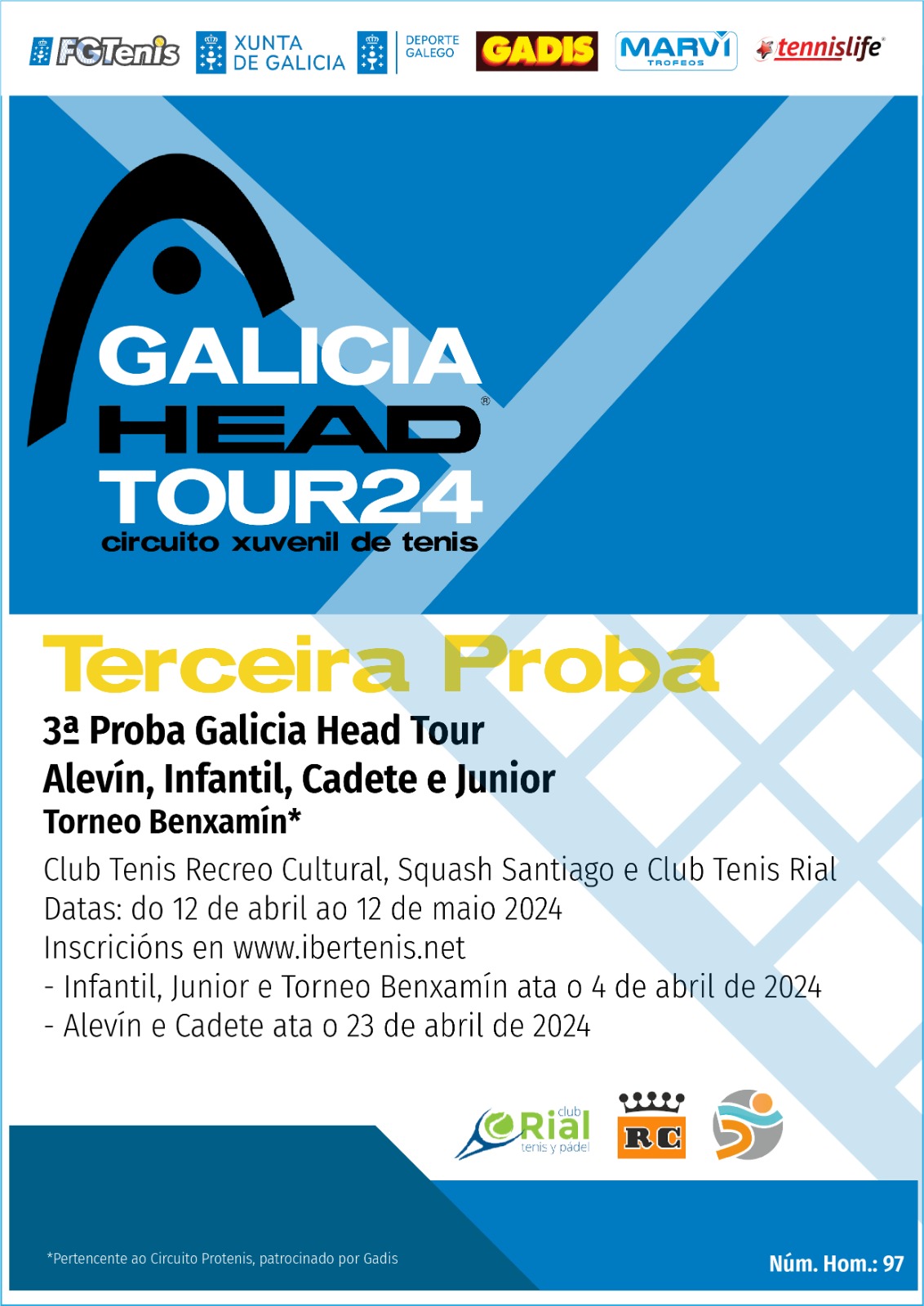 Cartel del TERCERA PRUEBA GALICIA HEAD TOUR