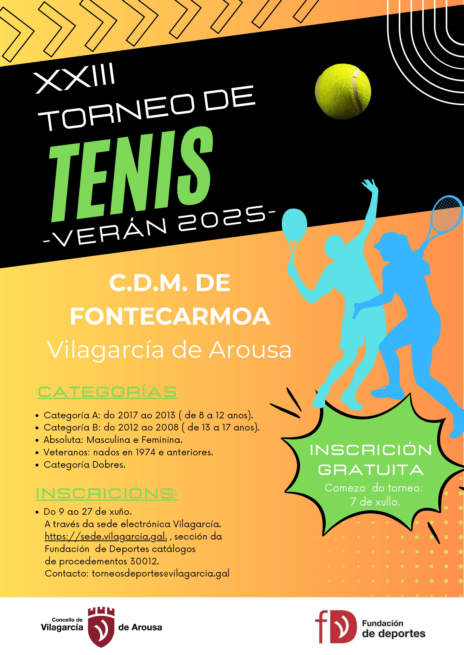cartel XXIII TORNEO DE TENIS VERÁN 2025