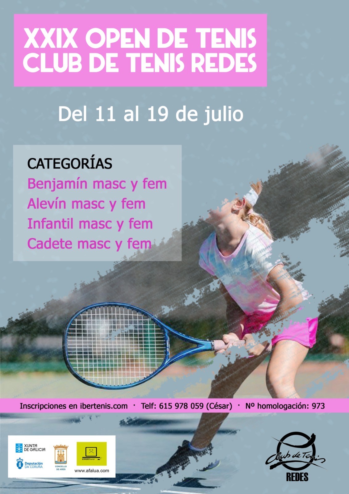 cartel XXIX OPEN DE TENIS REDES