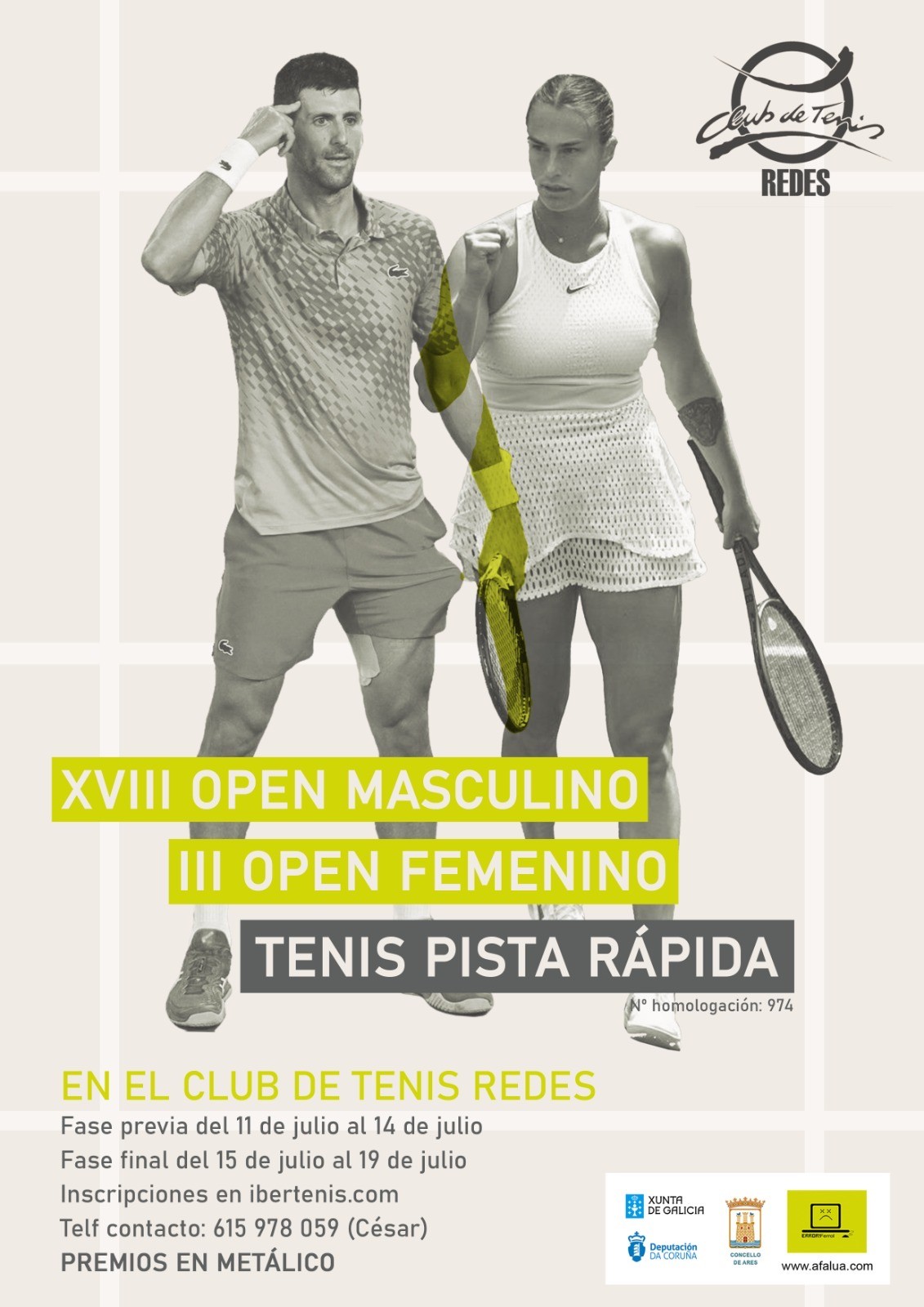 cartel XVIII OPEN DE TENIS EN PISTA RÁPIDA
