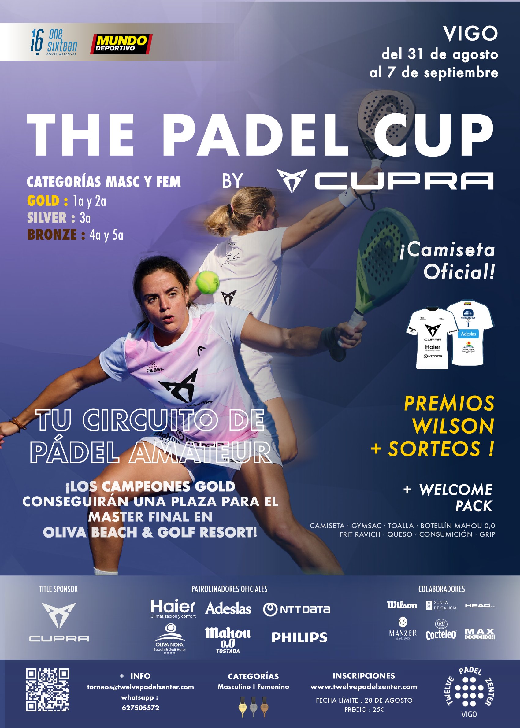 Cartel del II THE PADEL CUP VIGO by CUPRA