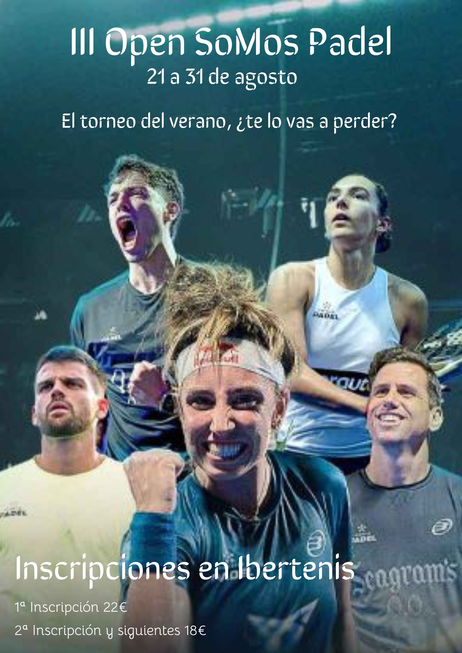 Cartel del III Open SoMos Padel