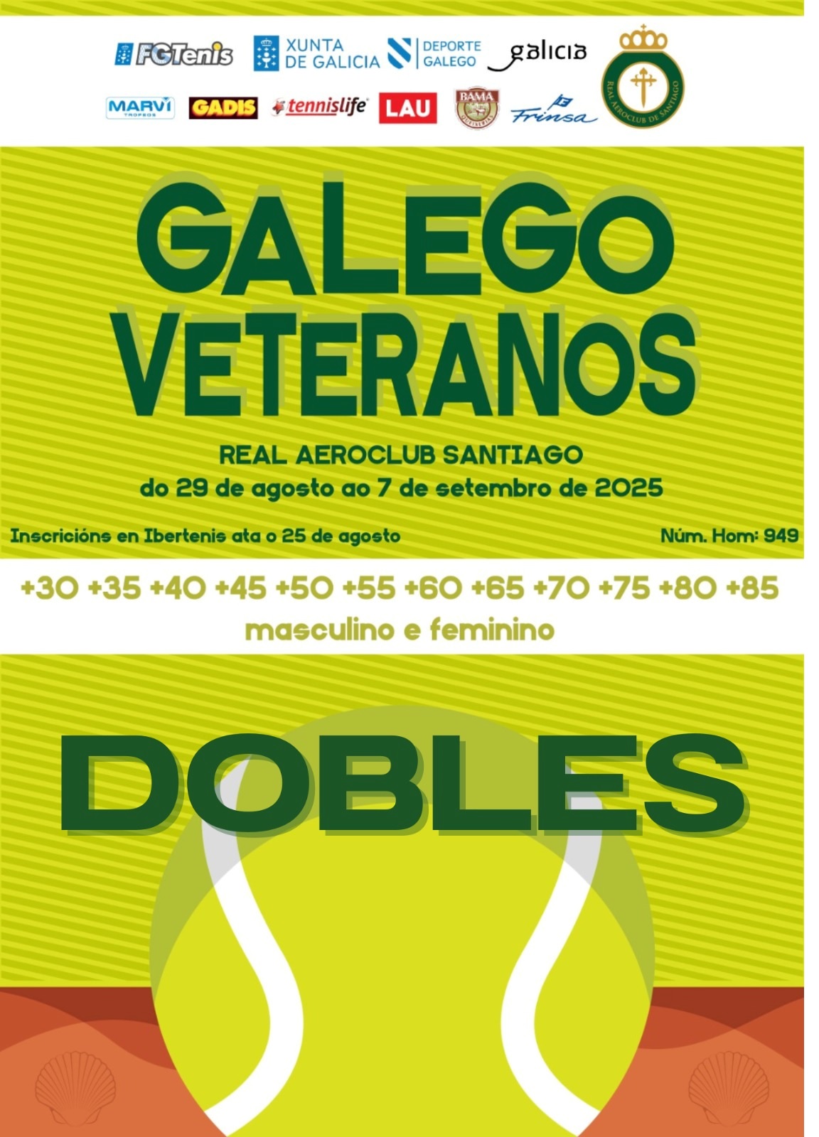 cartel DOBLES - CAMPIONATO GALEGO DE VETERANOS 2025