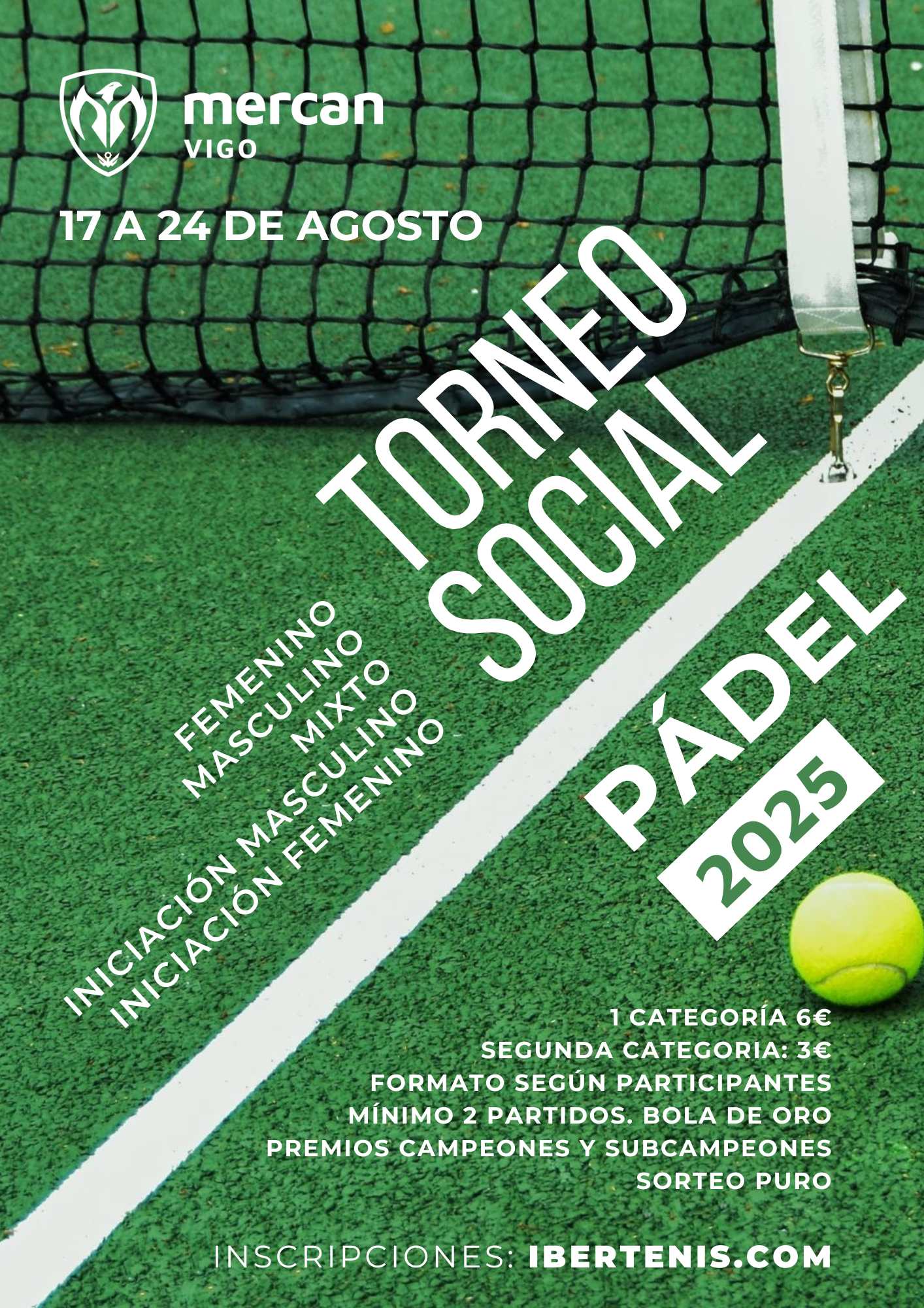 Cartel del Torneo Social Mercantil de Vigo 2025