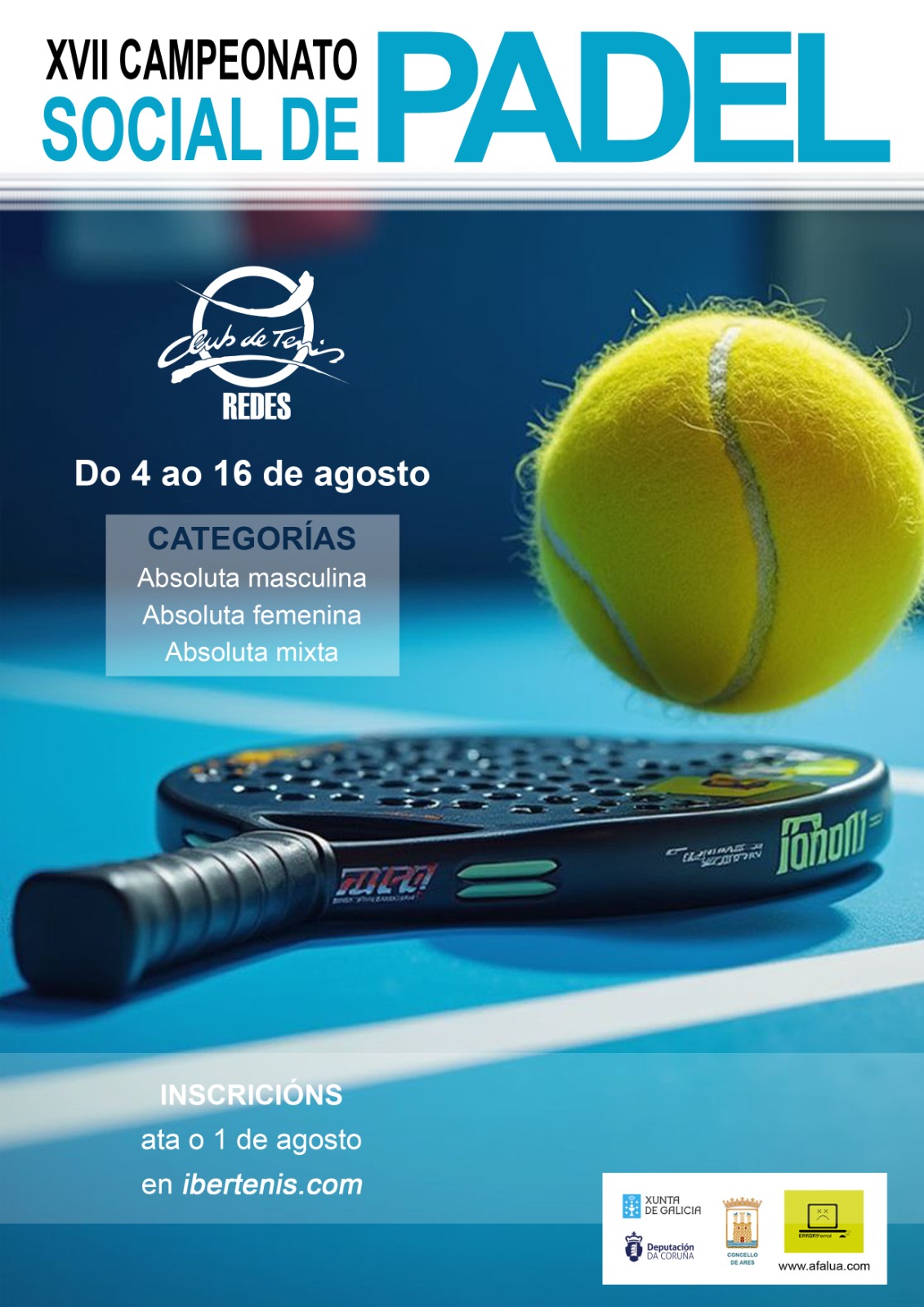 Cartel del XVII CAMPEONATO SOCIAL DE PÁDEL
