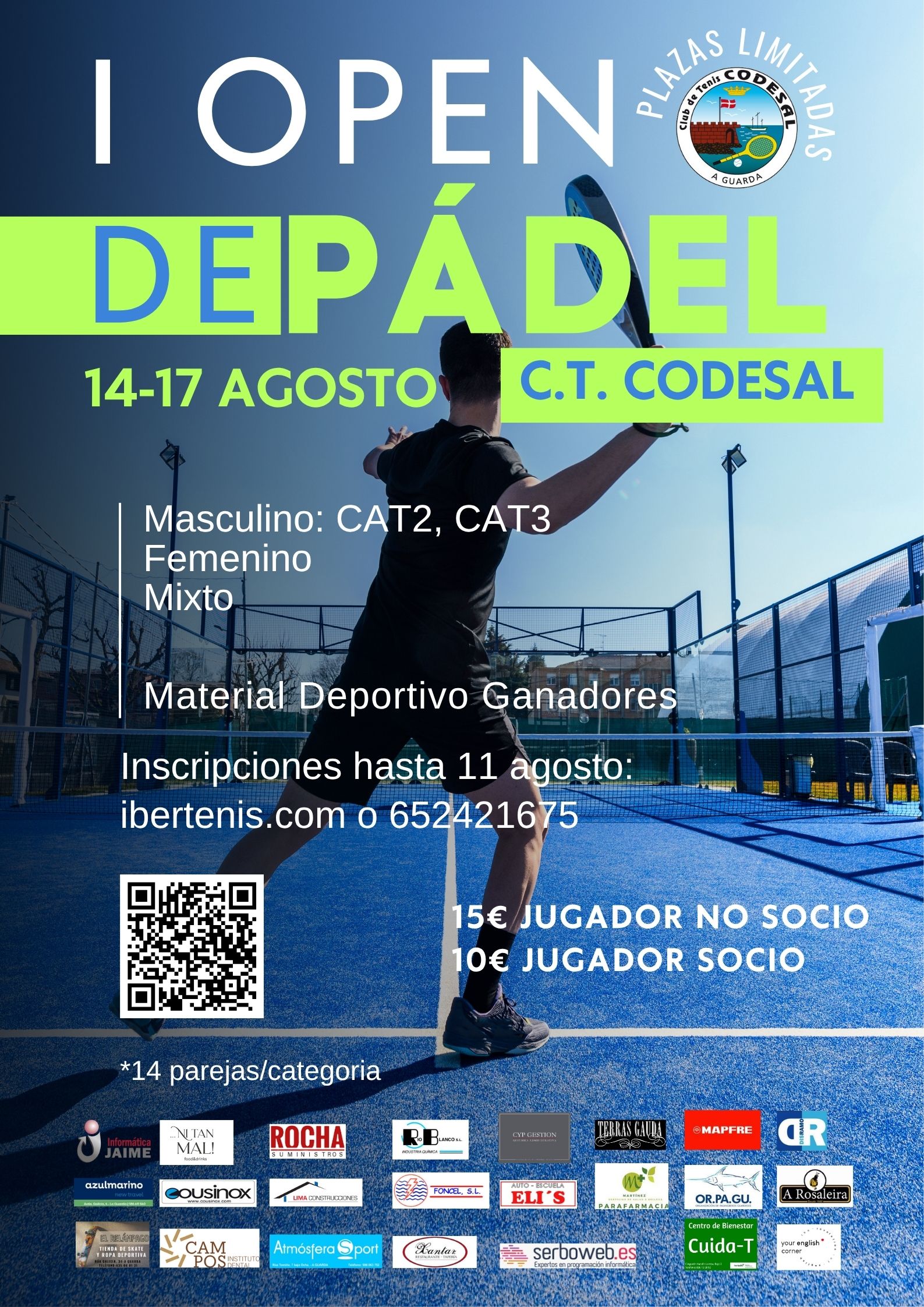 Cartel del I Open Pádel C.T. Codesal