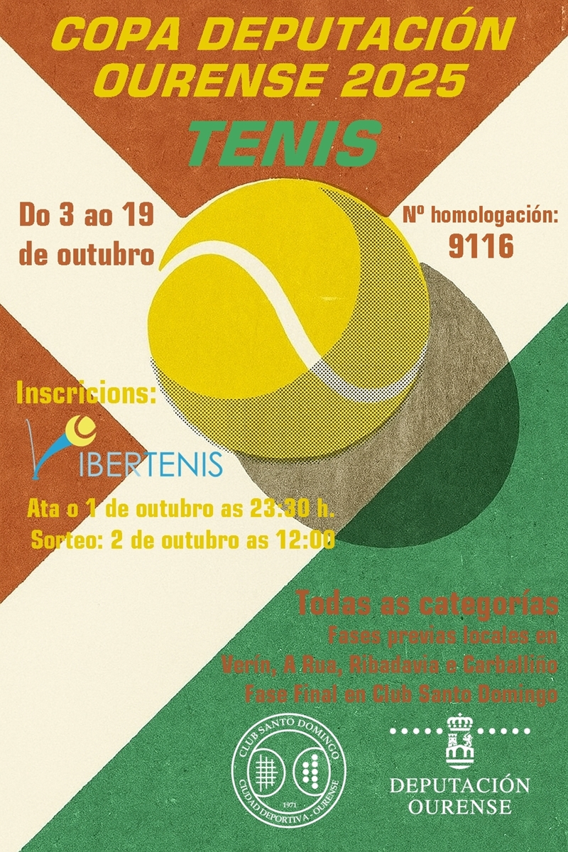 Cartel del COPA DEPUTACIÓN TENIS OURENSE 2025