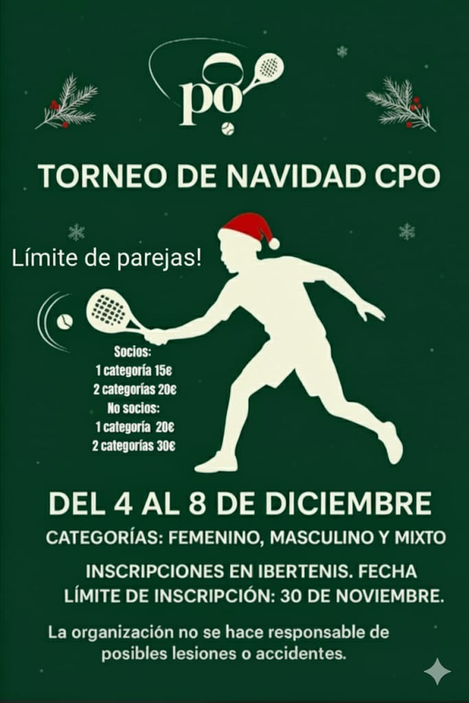 Cartel del TORNEO DE NAVIDAD CPO
