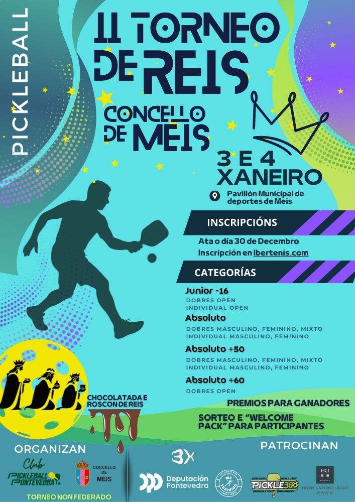 cartel II TORNEO DE REIS DE PICKLEBALL
