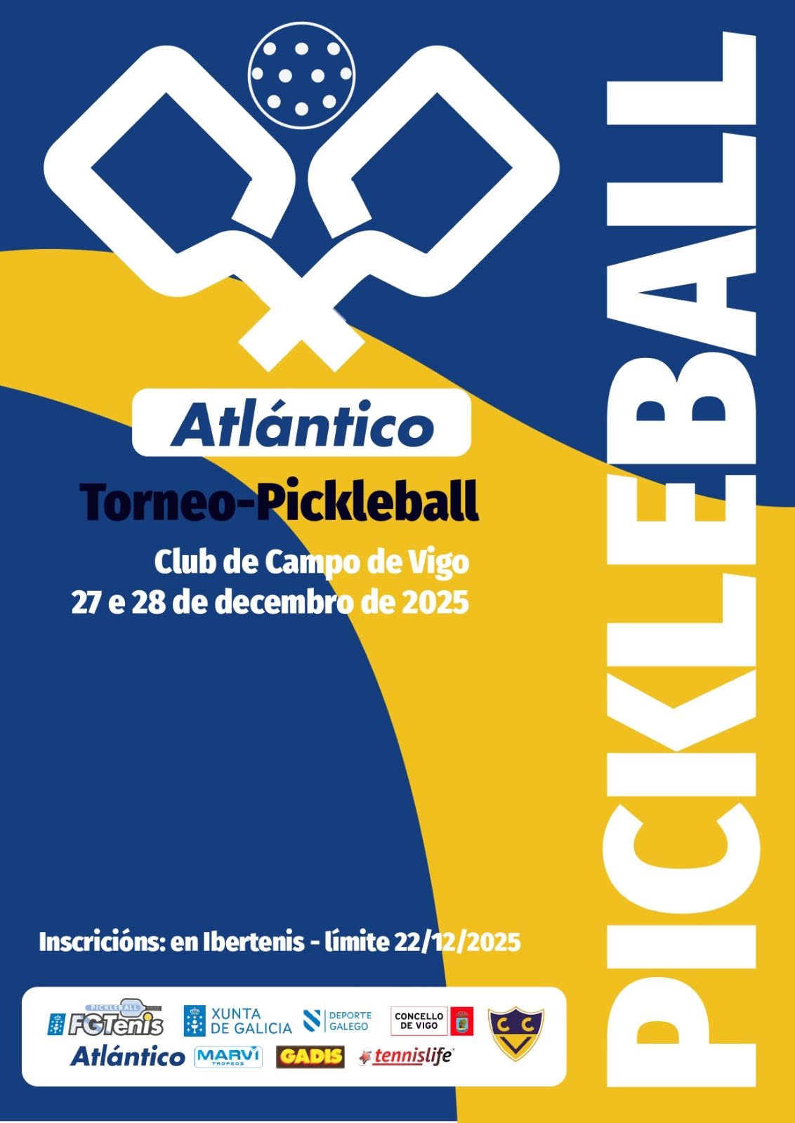 cartel TORNEO ATLÁNTICO PICKLEBALL 2025