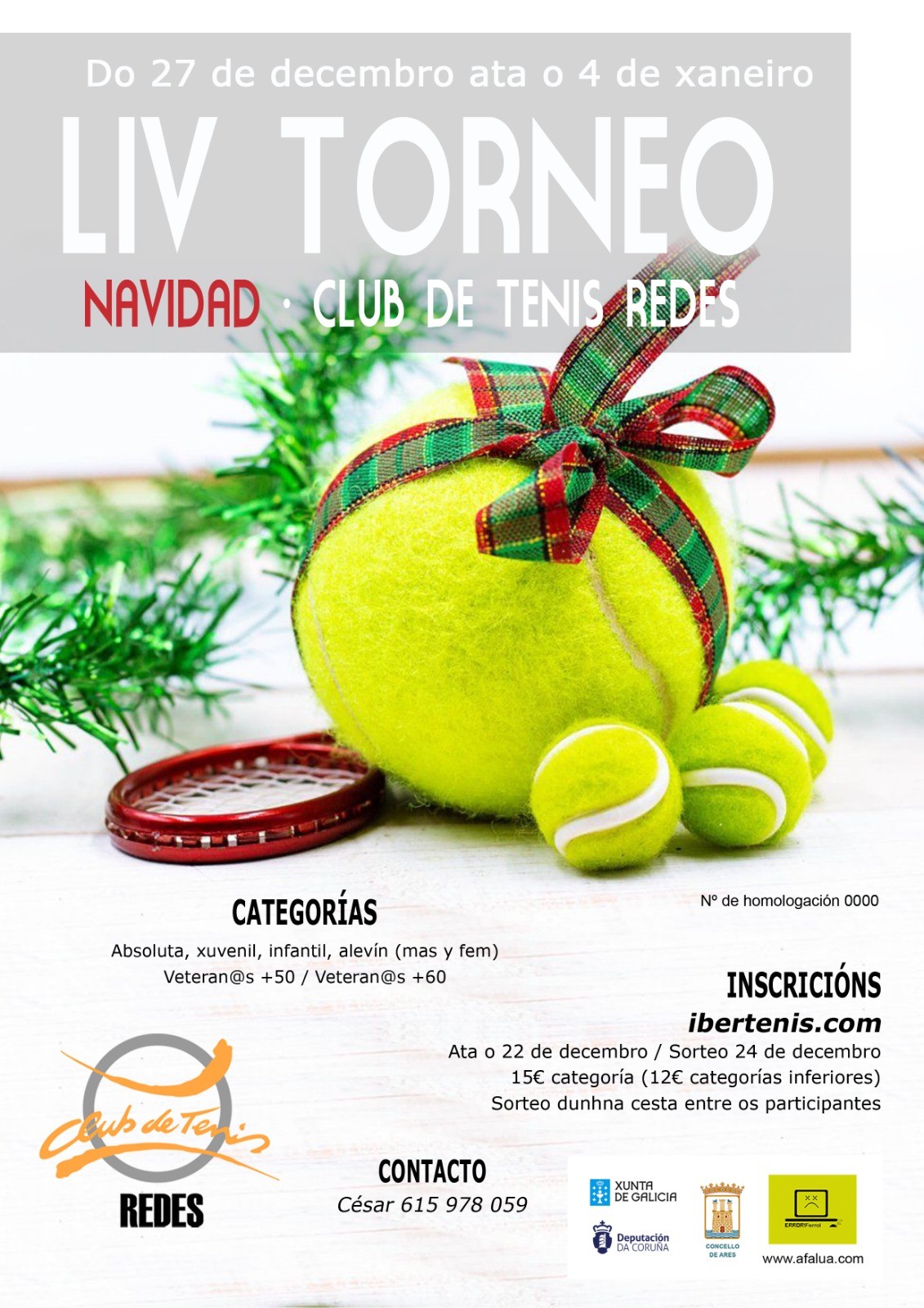 cartel LIV TORNEO DE NAVIDAD