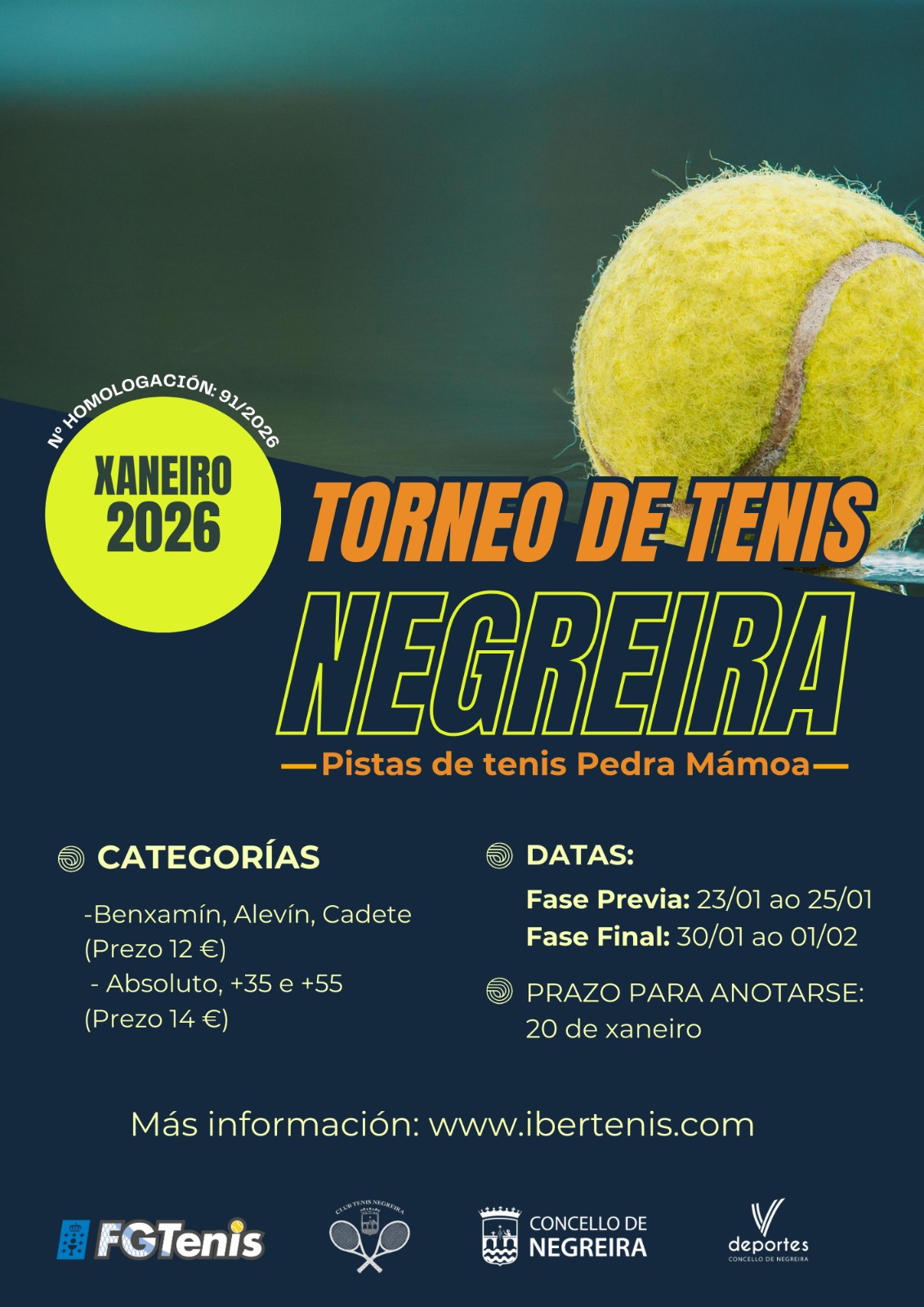 TORNEO DE TENIS  NEGREIRA XANEIRO 2026