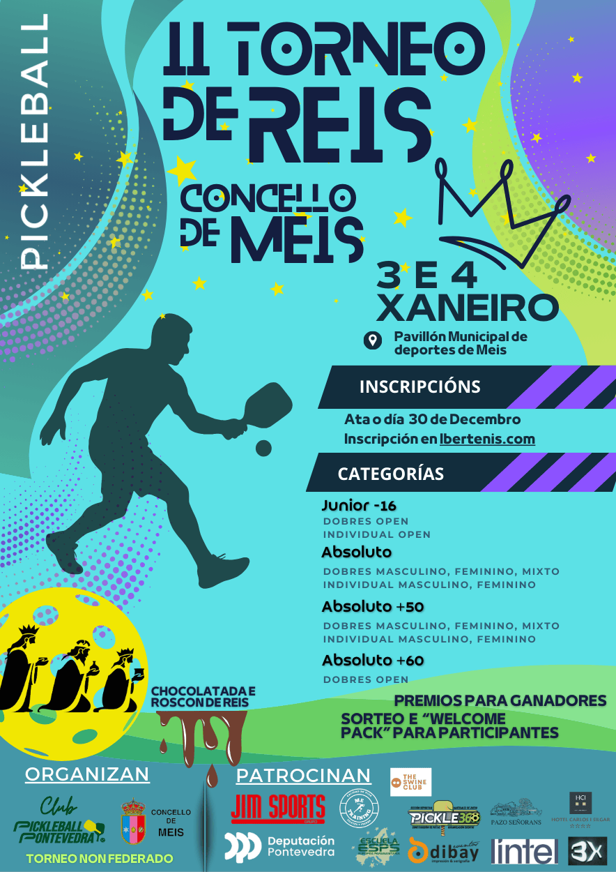cartel II TORNEO DE REIS DE PICKLEBALL