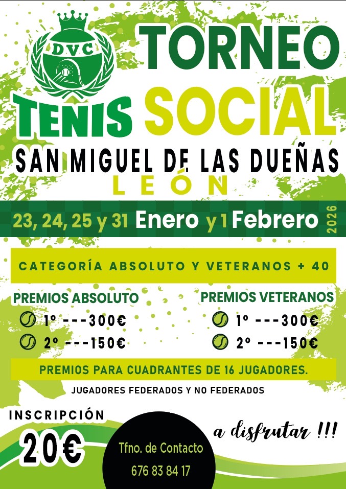 cartel Torneo Social San Miguel de las Dueñas