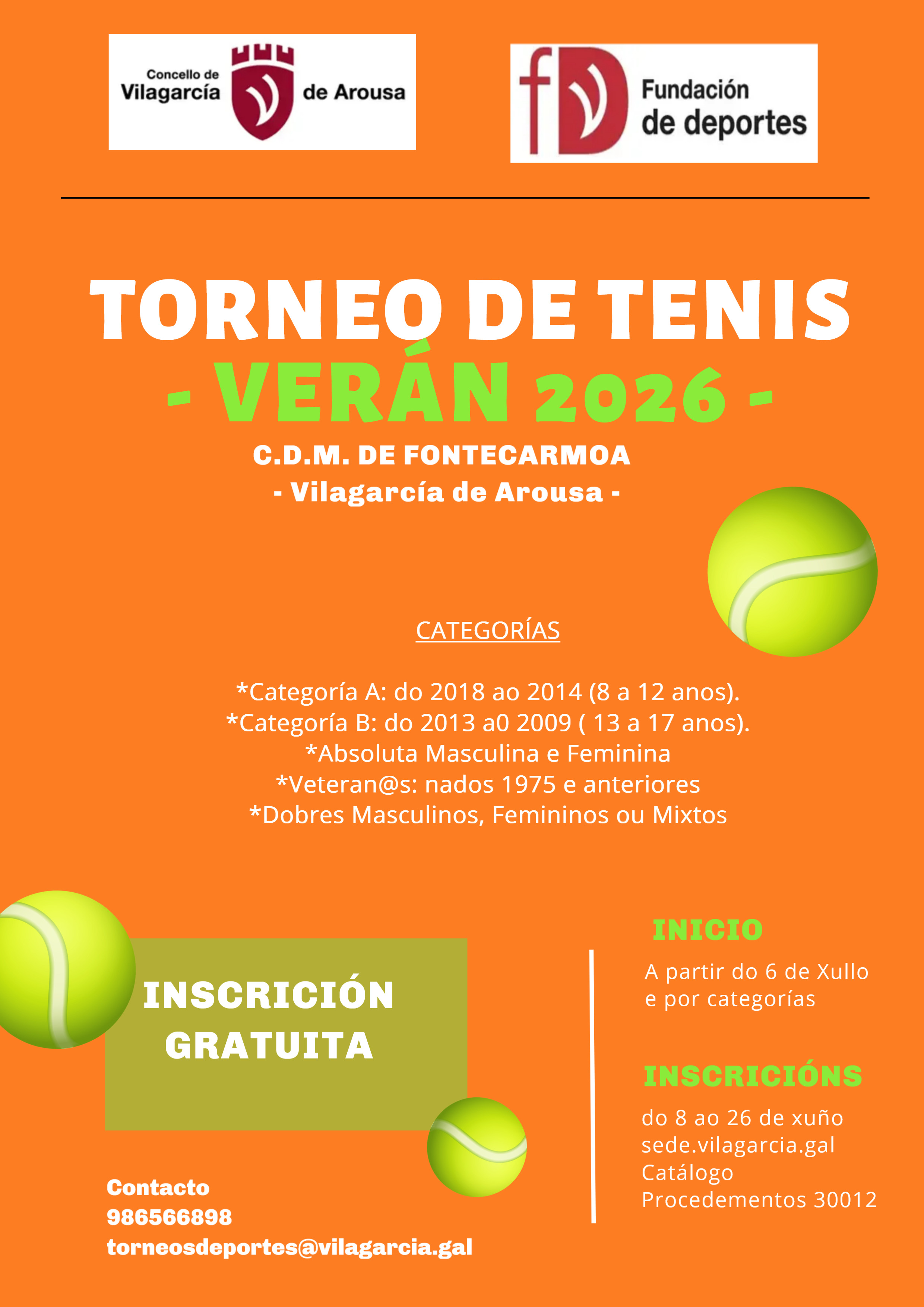 cartel XXIV TORNEO DE TENIS DE VERÁN 2026