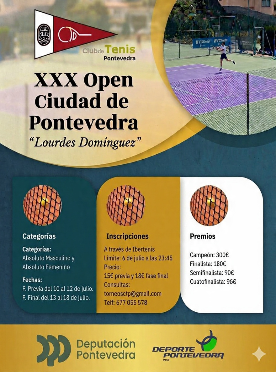 cartel XXX OPEN CIUDAD DE PONTEVEDRA "LOURDES DOMÍNGUEZ"
