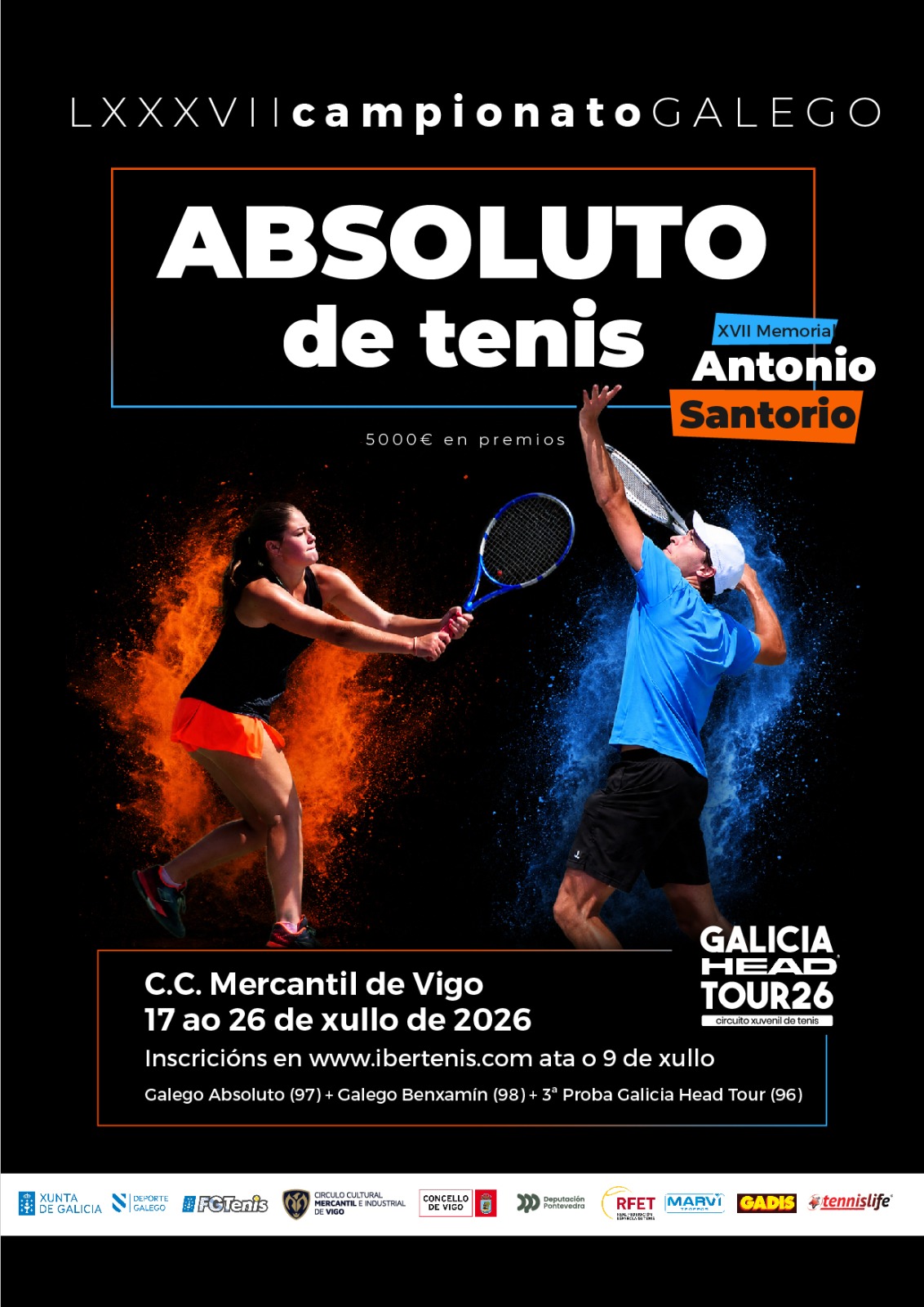 cartel 87º Campionato Galego Absoluto. XVII Memorial Antonio Santorio