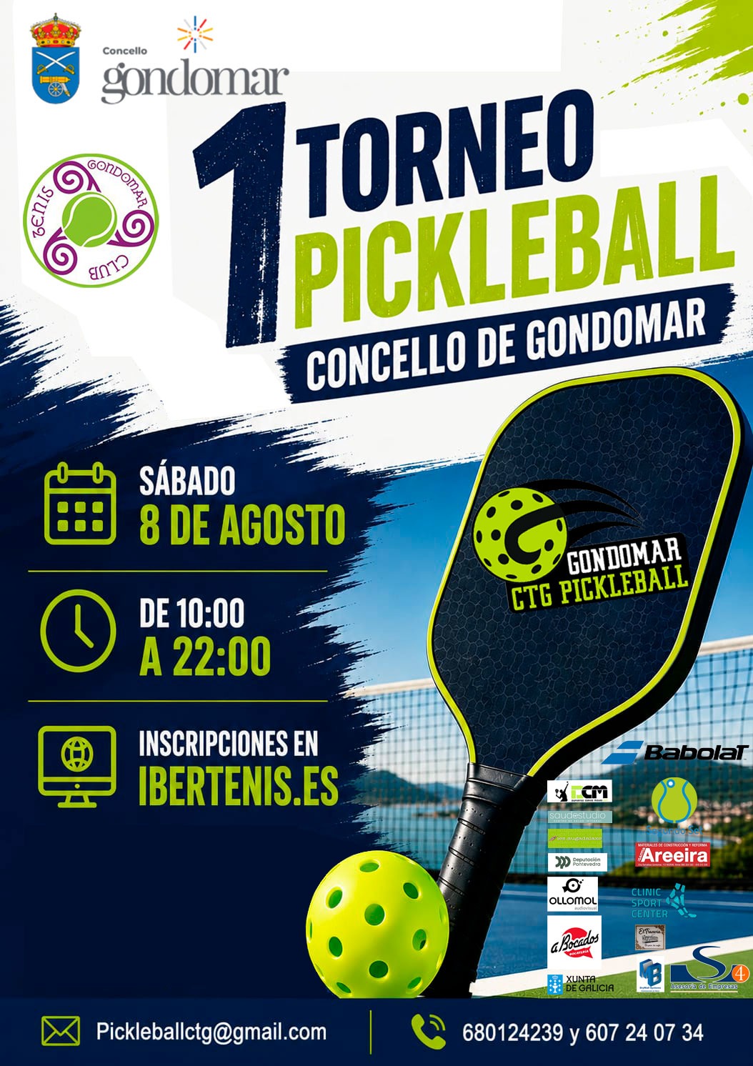 cartel I OPEN DE PICKLEBALL CONCELLO DE GONDOMAR