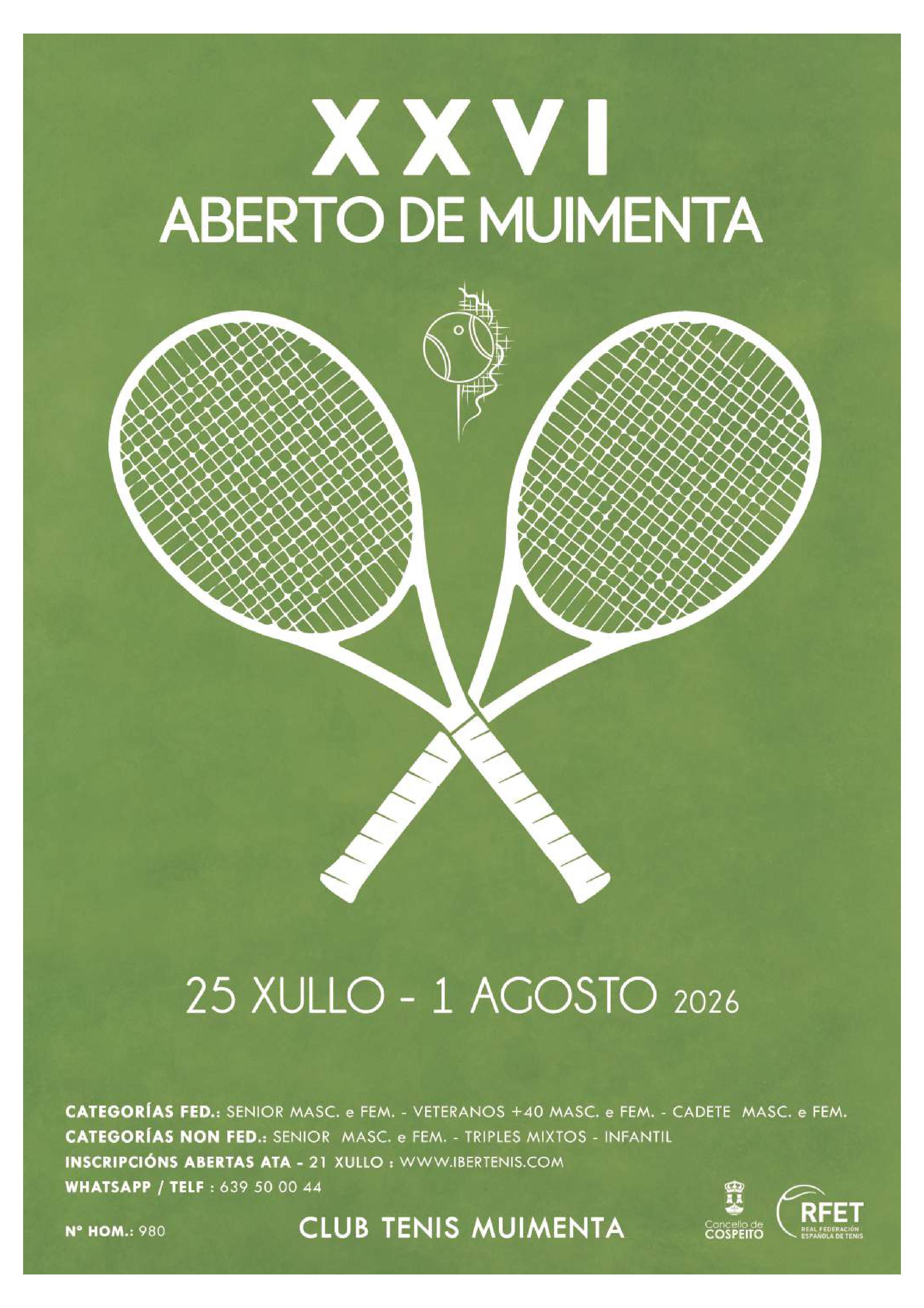 cartel XXVI ABERTO DE MUIMENTA
