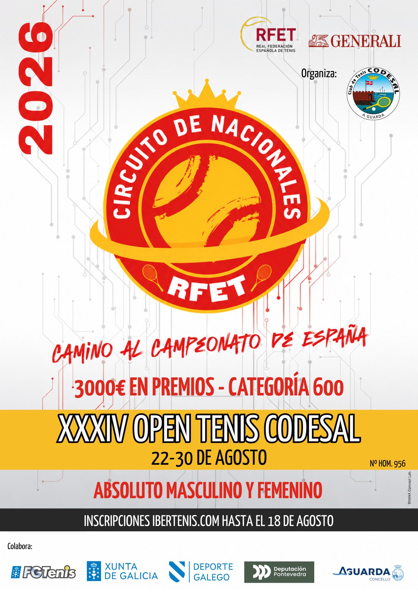 cartel 34 Open Club de Tenis Codesal