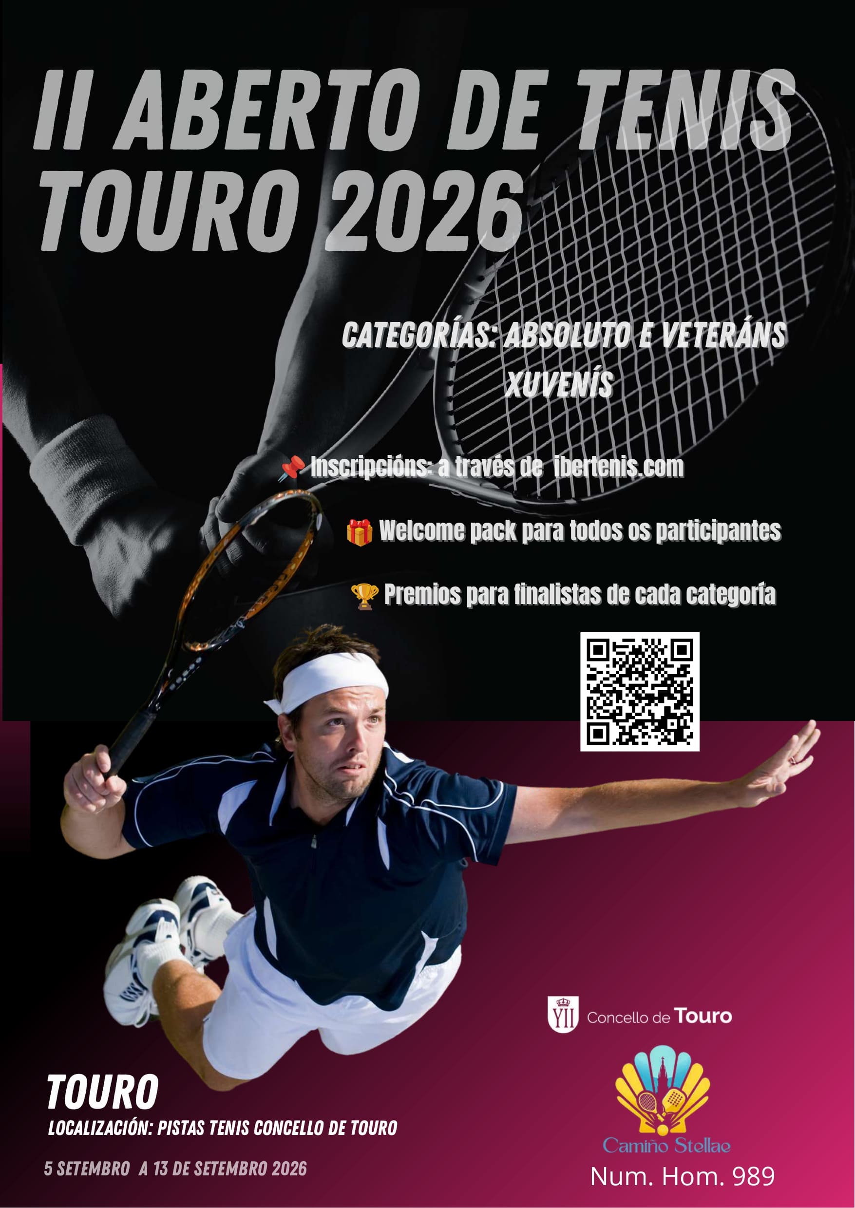 cartel II Aberto de Tenis Touro 2026