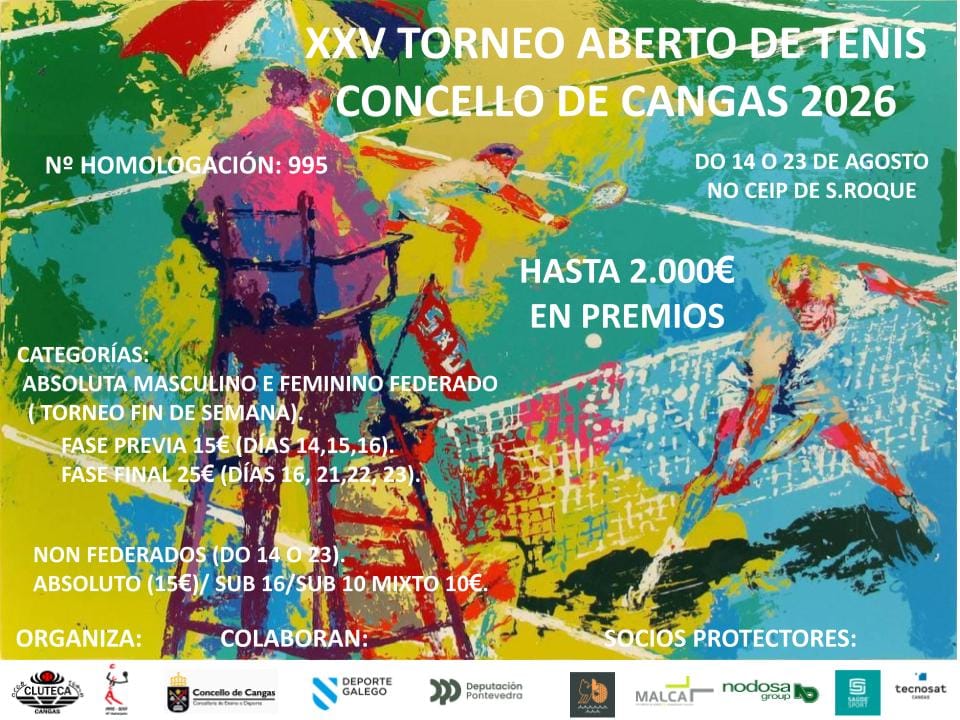 cartel XXV Aberto Concello de Cangas- FEDERADO