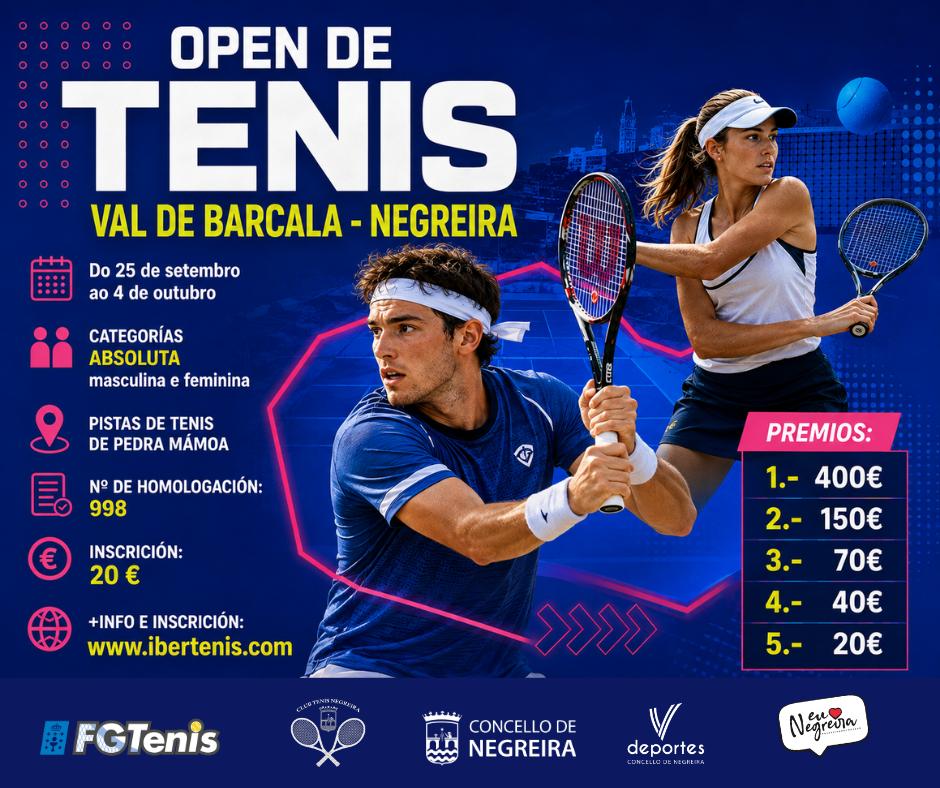 Cartel OPEN DE TENIS VAL DE BARCALA-NEGREIRA 2026